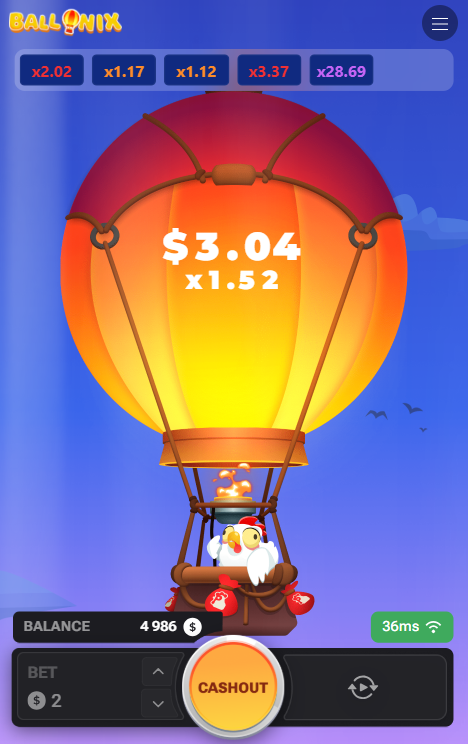 BalloniX jeu de crash
